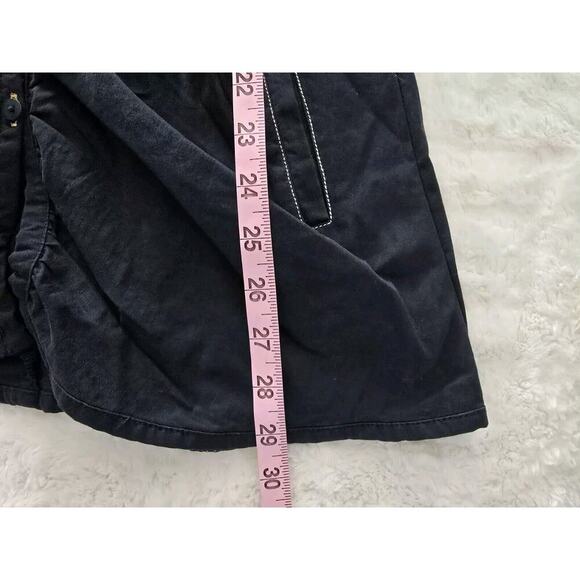 SkunkFunk SKFK Zuria Women's Y2K Blue Star Hooded Blue Ruched Button Up Jacket M - Picture 6 of 11